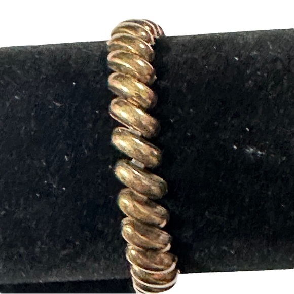 Vintage Italy Sterling 925 Silver San Marco Macaroni Link Bracelet 7" Signed 15g - Picture 3 of 16